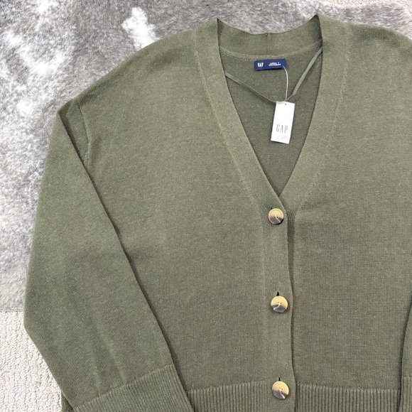 NWT GAP 24/7 Split Hem Linen Blend Oversized Cardigan - Picture 2 of 11